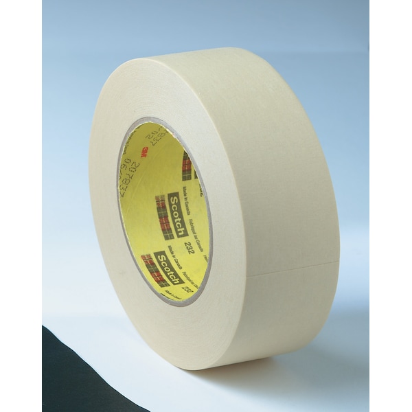 Scotch Masking Tape, 1/4x60 yd., Tan, PK144, 1/4" W x 60 yds L, Tan, 144 PK T931232 - main